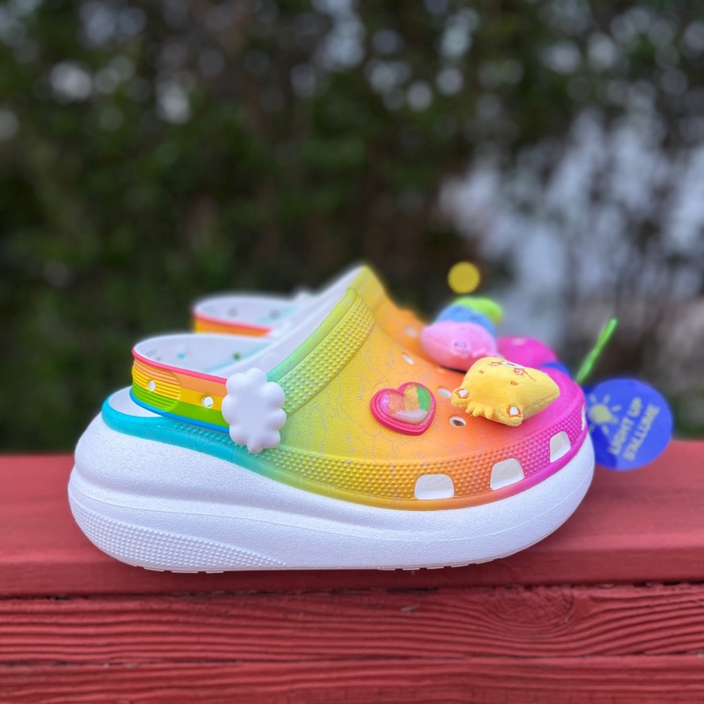 M5 / W7 - RARE Crocs Care Bears Clog Size Multicolor Light Up